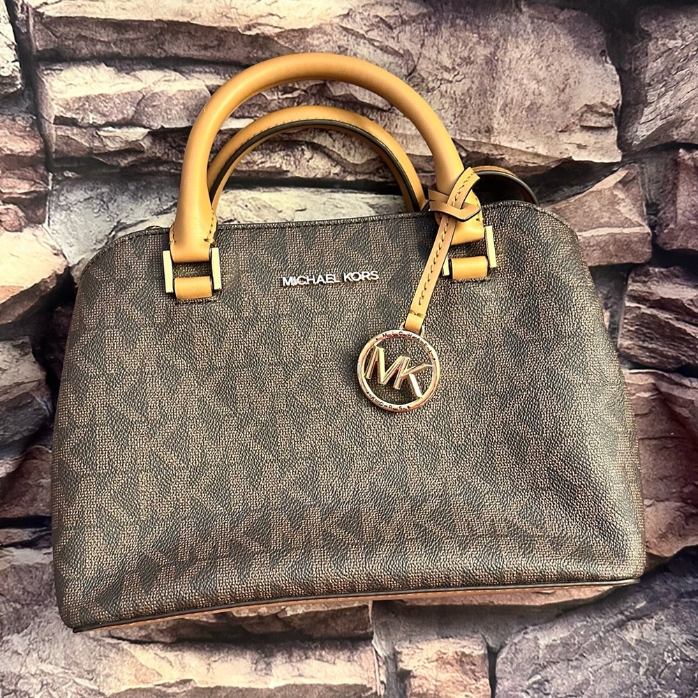 Michael Kors Brown Signature Satchel